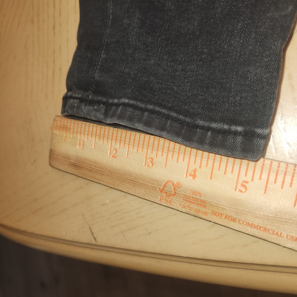Kut From The Kloth MIA Highrise Skinny Jeans Womens Size 12 Black Tie Dye Patch - Picture 10 of 12